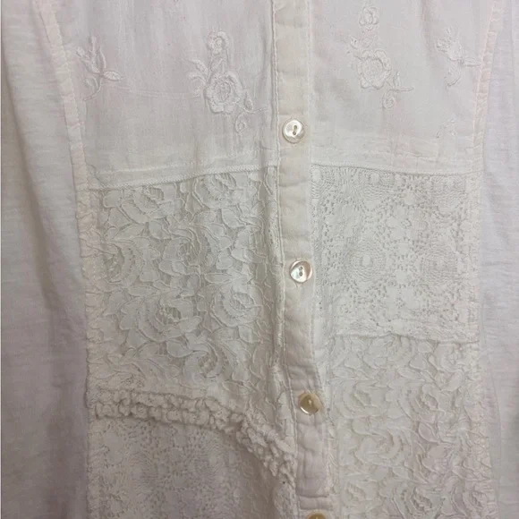 April Cornell Nostalgia Cream Lace Blouse XS - Picture 6 of 11